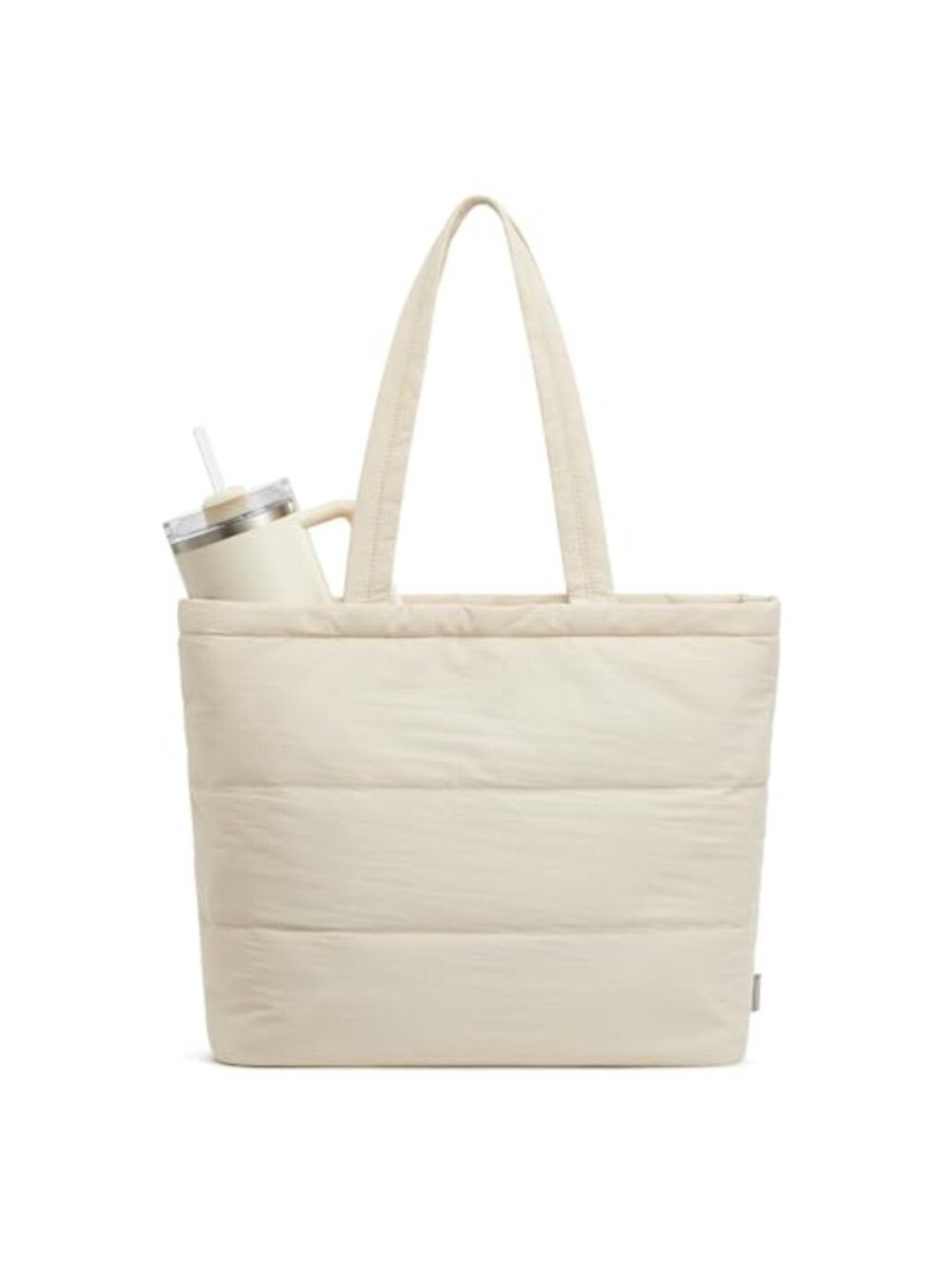G4Free Puffer Tote Bag with Laptop Pocket, Lightweight Travel Gym Bag